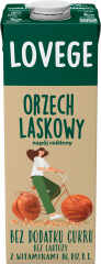 Napój roślinny Lovege orzech laskowy bez cukru 