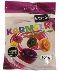 Karmelki owocowe lubię:) 