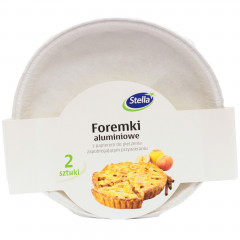 Foremki aluminiowe z papierem okrągłe 2 szt. 