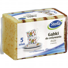 Gąbka Stella do zmywania z miedzią duża 5szt 