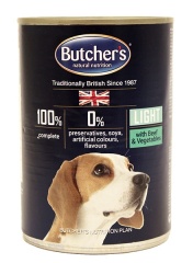 Butcher's blue light z wołowiną i warzywa 400g