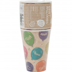 Kubki papierowe - Kraft Balloons (12 szt.)