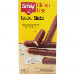 Ciasteczka bezglutenowe w kształcie paluszków oblane czekoladą 