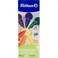Pelikan Kredki Świecowe myszki (6) pudełko