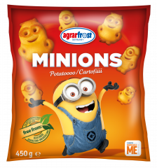 Agrarfrost Minionki, ciasto ziemniaczane formowane w figurki, wstępnie podsmażone, produkt głęboko mrożony, 450 g
