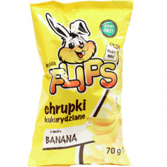 Chrupki Flips kukurydziane smak bananowy 