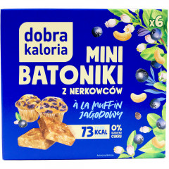 Batoniki Dobra Kaloria mini z nerkowców a'la muffin jagodowy 