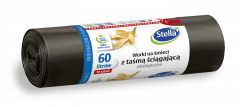 Stella Worki na śmieci ekologiczne 60L 10szt. z taśmą ściągającą ldpe