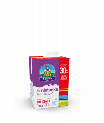 Śmietanka UHT 30% 0,5l bez laktozy Łowicka