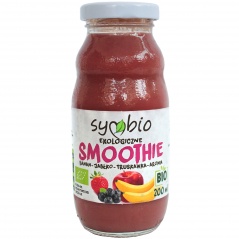Smoothie banan jabłko truskawka aronia bio 