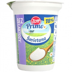 Zott Primo Śmietana 18% bez laktozy 330g