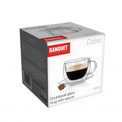 Kubek z powdójną ścianką doblo 80ml 