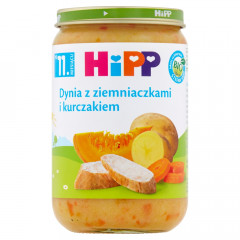 HiPP BIO od pokoleń, Dynia z ziemniaczkami i kurczakiem BIO, po 11. m-cu, 220g