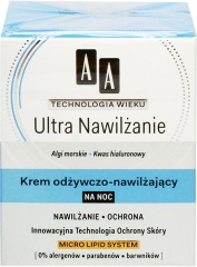 Aa techn.wieku ultra nawilżanie krem odżywczo-nawilżający na noc 