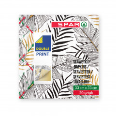 Serwetki Spar 33x33cm Egzotyczne liście 20szt 