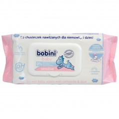 BOBINI BABY Chusteczki nawilżane dla dzieci i niemowląt 60 szt. Sensitive