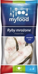 MyFood Halibut (Reinhardtius hippoglossoides) steki głęboko mrożone, glazurowane; 425 g (500 g)