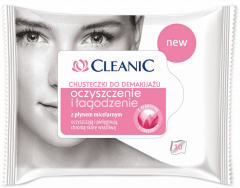 Chusteczki Cleanic do demakijażu cera wrażliwa i sucha 10 szt. 