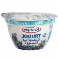 Piątnica Jogurt kremowy typu greckiego z jagodami 150 g