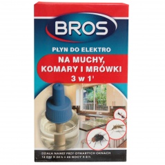 BROS - płyn do elektro 3w1 na muchy, komary i mrówki