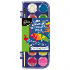 Farby akwarelowe Kidea 12 kolorów 