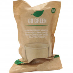 Kubki papierowe kraftowe 6szt certyfikowane fsc 