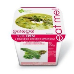 Zupa krem z zielonego groszku i szparagów eat me 