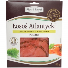 Łosoś atlantycki z koperkiem plastry 