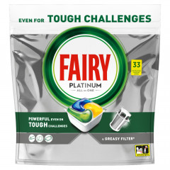 Kapsułki do zmywarek Fairy platinium All in One lemon 33szt 