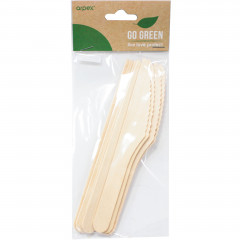 Noże drewniane 8szt certyfikowane fsc 