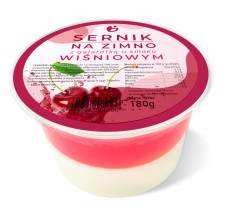 Sernik na zimno Lavica Food z galaretką wiśniową 