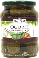 Ogórki konserwowe z papryką chili Piotr i Paweł 