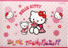 Blok teczniczny a4 10 kartkowy hello kitty 