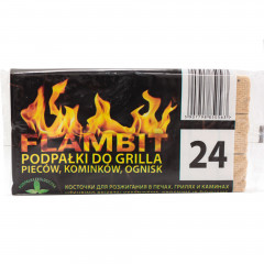 Podpałka szara kostka 24szt flambit 