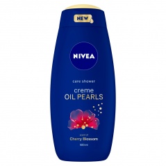 NIVEA Pielęgnujące perełki olejków w żelu pod prysznic Creme OIL PEARLS Cherry Blossom 500 ml
