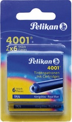 Naboje atramentowe Pelikan krótkie niebieskie blister 2x 6 sztuk