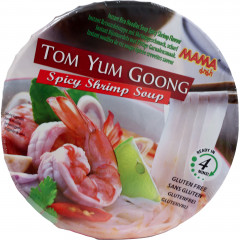 Zupa Nudle Mama Tom Yum smak krewetek z makaronem ryż miska 