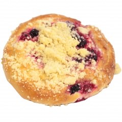 Drożdżówka z owocami leśnymi. 