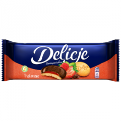 Biszkopty Delicje Szampańskie truskawkowe 
