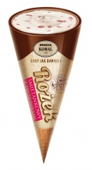 Lody jak dawniej rożek truskawkowy 