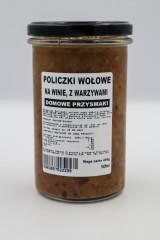 Policzki wołowe Domowe Przysmaki na winie z warzywami 