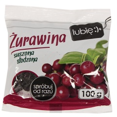Żurawina suszona słodzona - lubię:) 