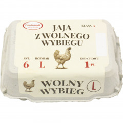 Jaja z wolnego wybiegu rozmiar L 6 szt. 