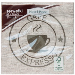 Serwetki lunch 33*33cm Expresso 20szt 