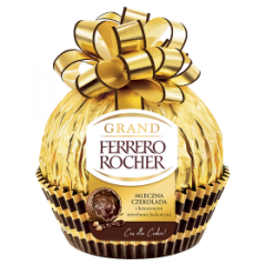 Ferrero Rocher Grand Figurka z ciemnej czekolady z kruszonymi orzechami laskowymi 125 g