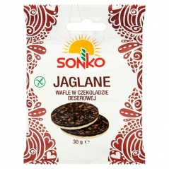 Sonko. Wafle jaglane w czekoladzie DARK