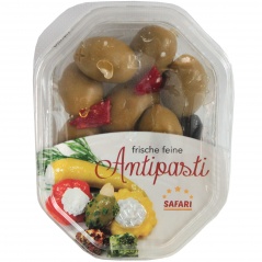 Safari-oliwki nadziewane pastą twarożkową. 