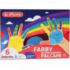 Farby do malowania palcami Herlitz 40ml x6 kolorów 