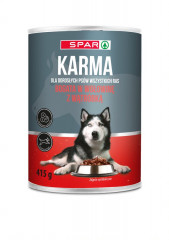 Karma dla psa Spar adult z wołowiną i wątróbką 