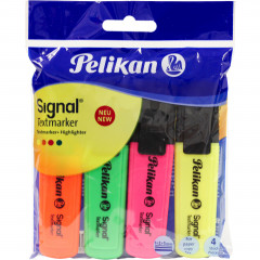 Zakreślacz Pelikan Signal 4 sztuki mix kolorów